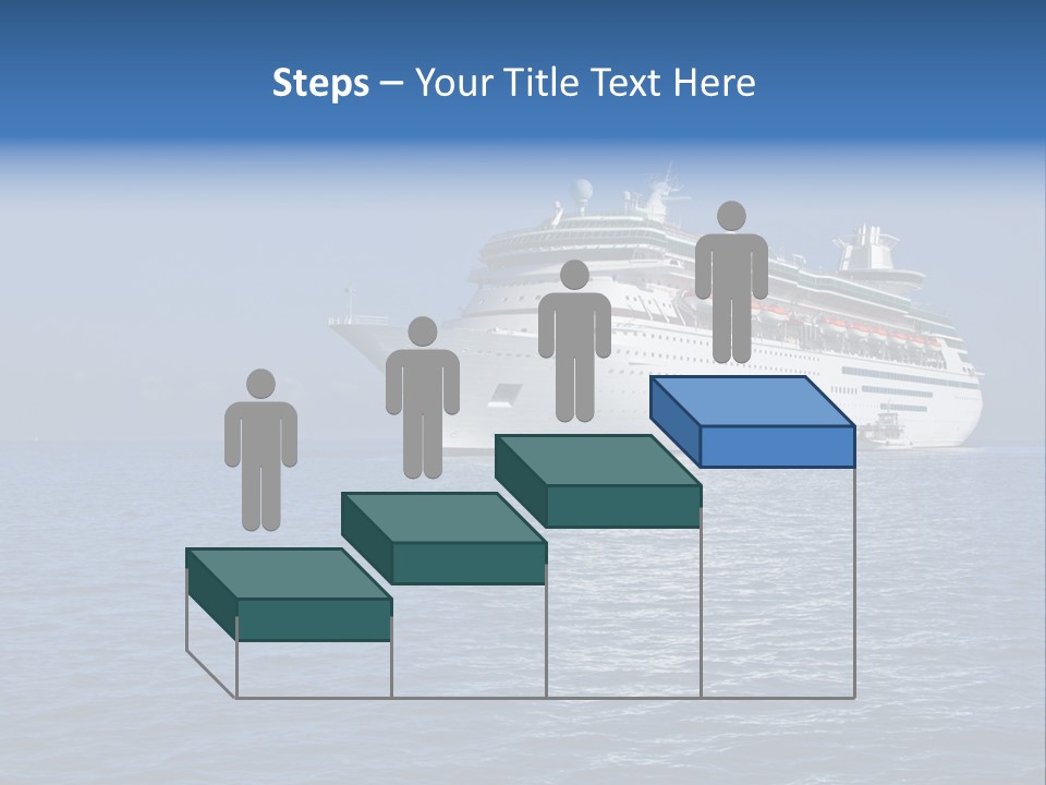 Cruise Blue Boat PowerPoint Template