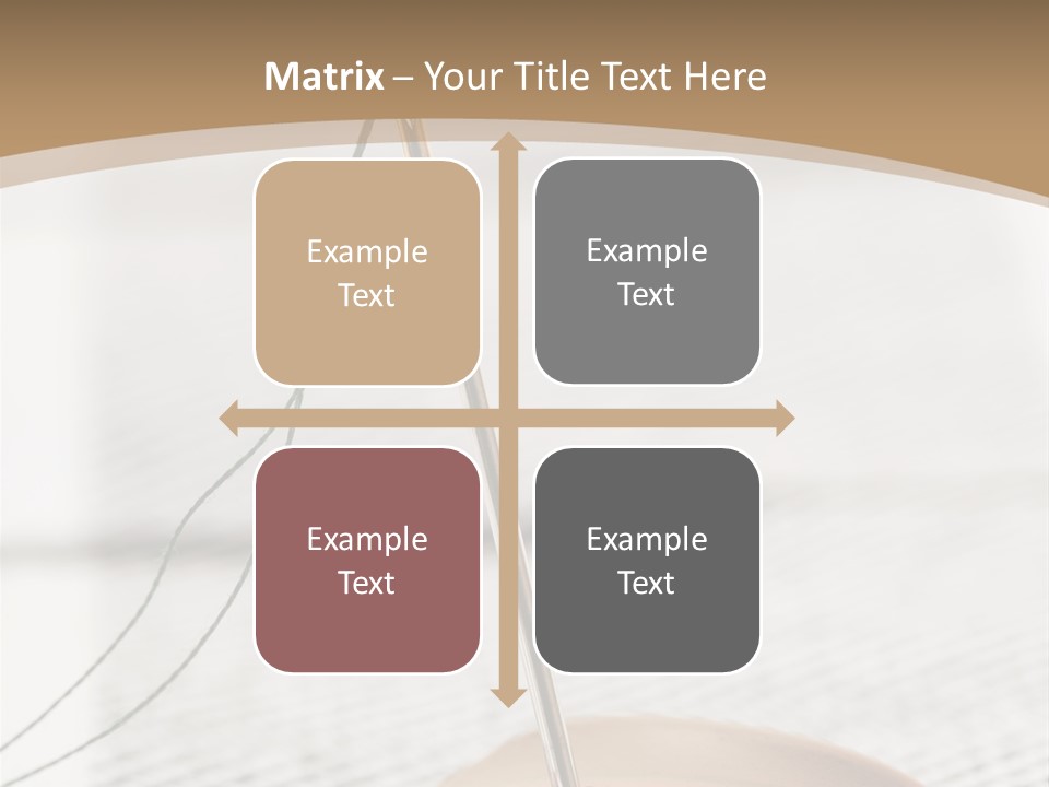 Fashion Boutonniere Sewing PowerPoint Template