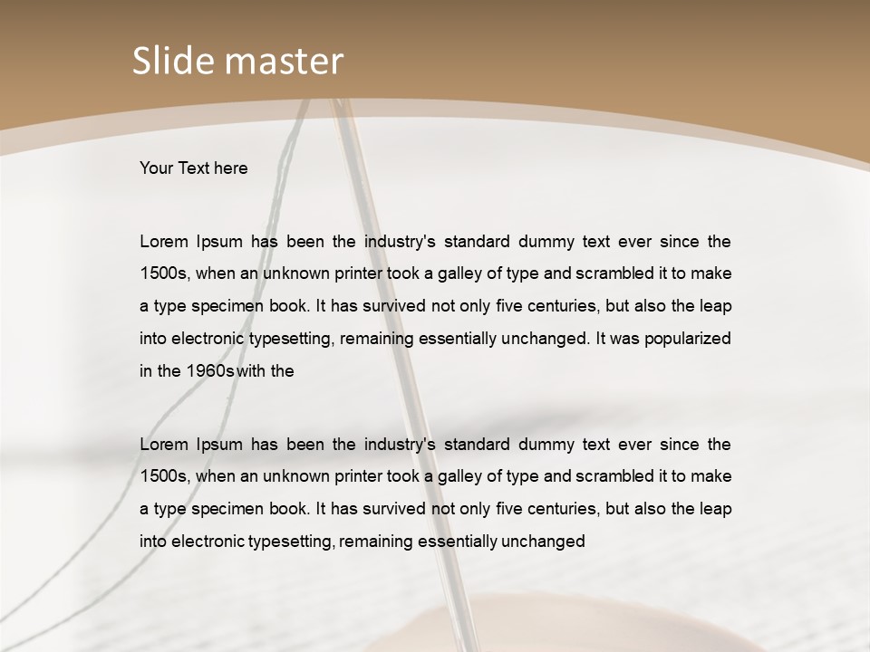 Fashion Boutonniere Sewing PowerPoint Template