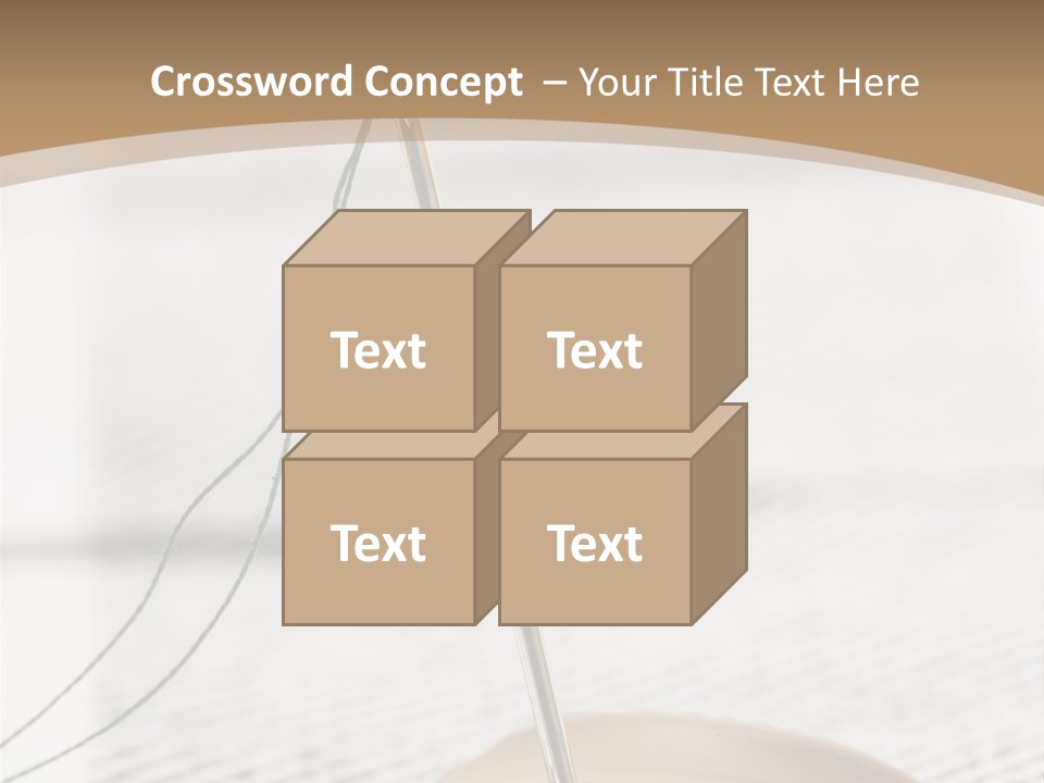 Fashion Boutonniere Sewing PowerPoint Template