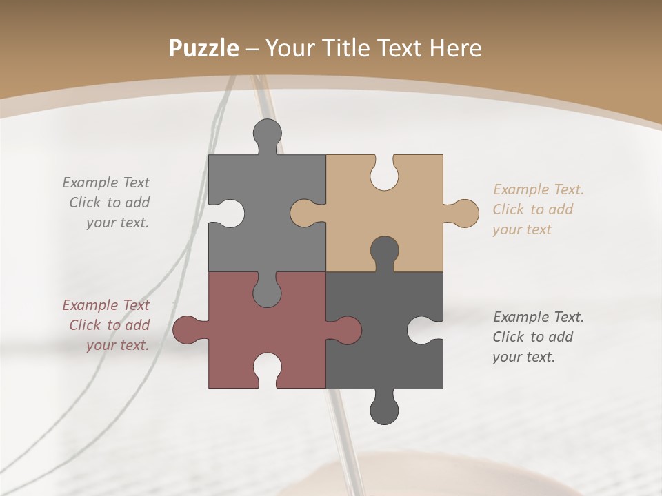 Fashion Boutonniere Sewing PowerPoint Template