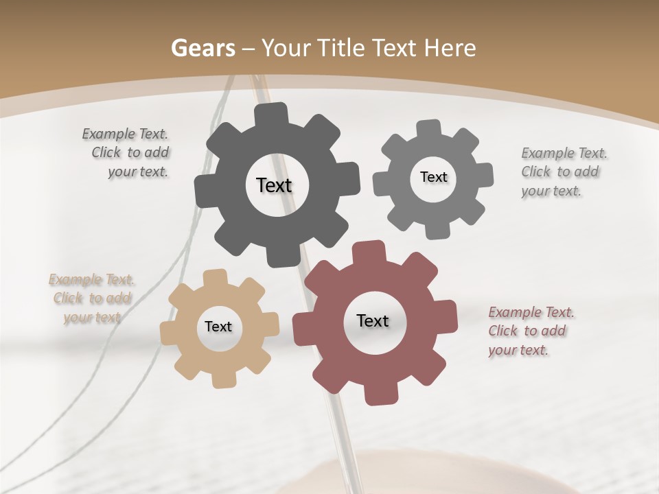 Fashion Boutonniere Sewing PowerPoint Template