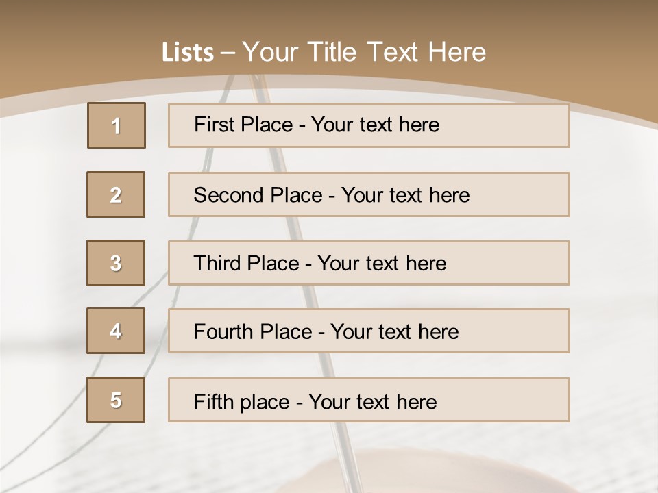 Fashion Boutonniere Sewing PowerPoint Template