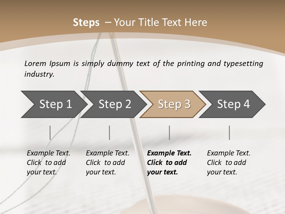 Fashion Boutonniere Sewing PowerPoint Template