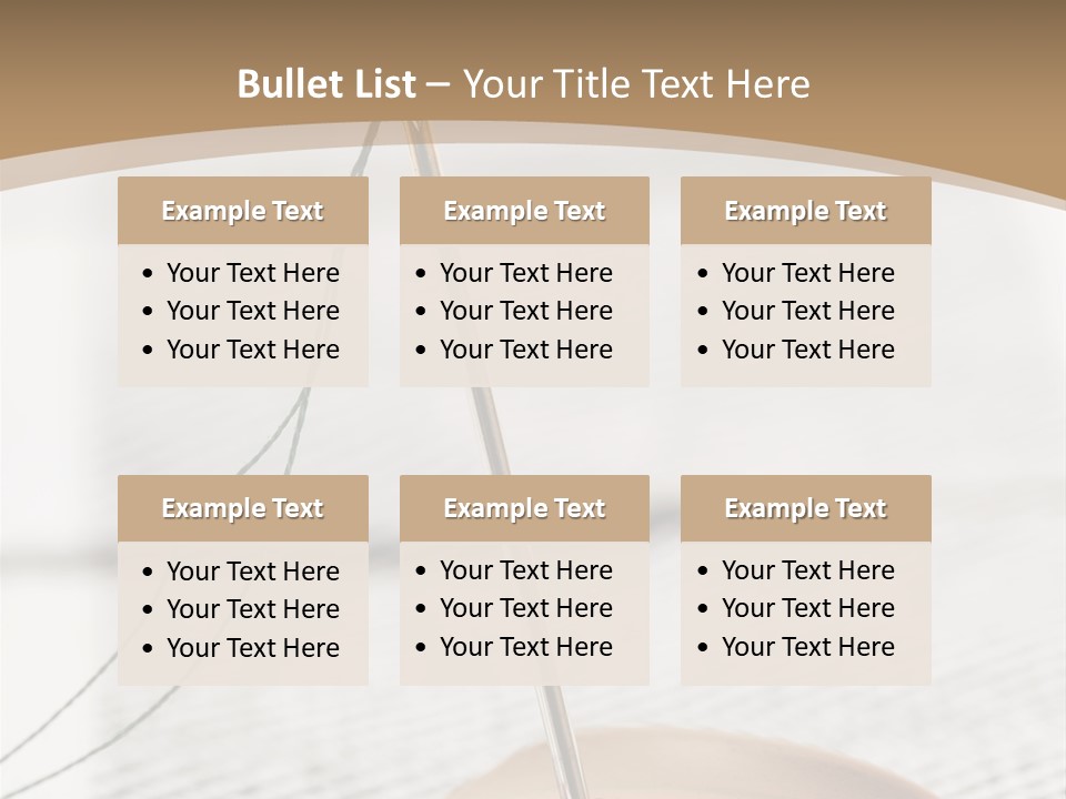 Fashion Boutonniere Sewing PowerPoint Template