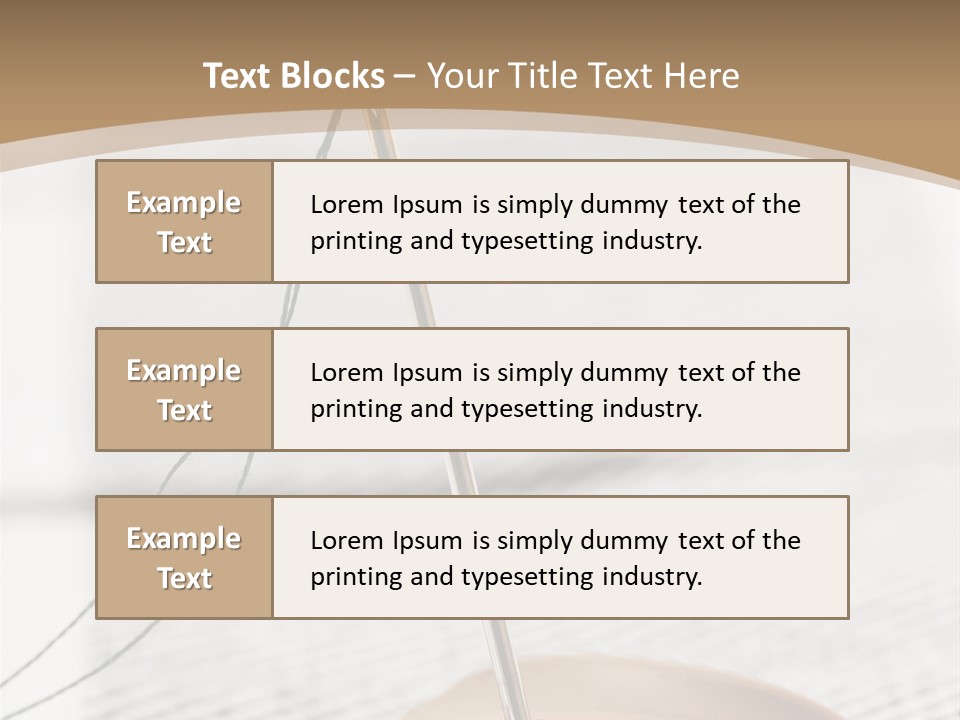 Fashion Boutonniere Sewing PowerPoint Template