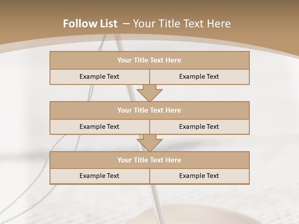 Fashion Boutonniere Sewing PowerPoint Template