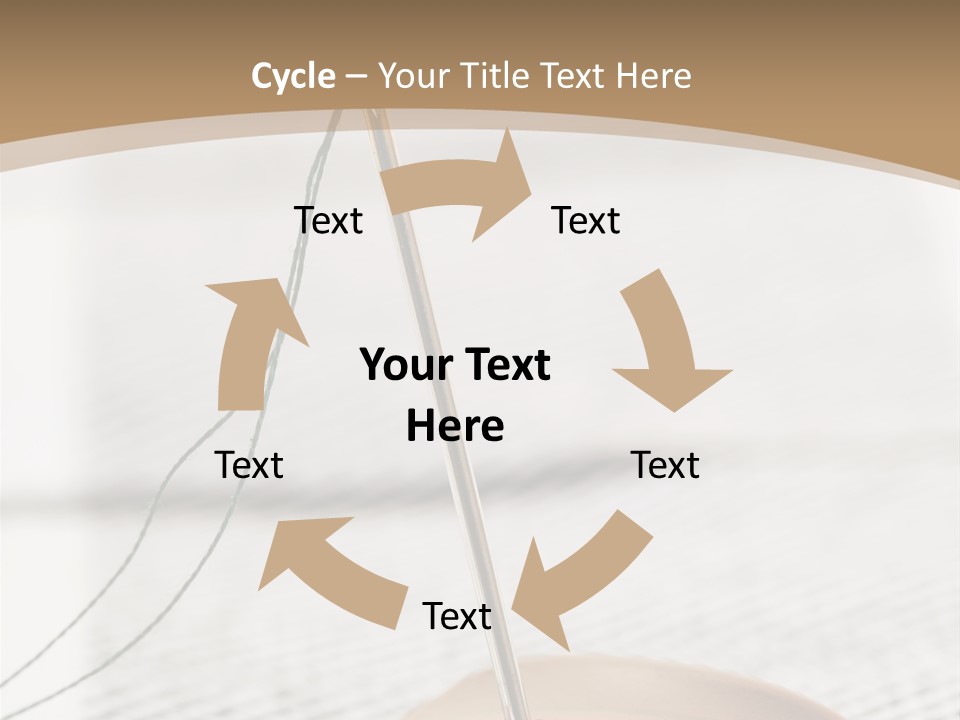 Fashion Boutonniere Sewing PowerPoint Template