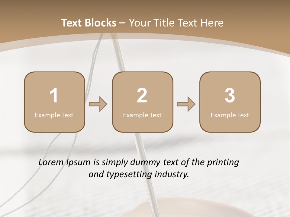 Fashion Boutonniere Sewing PowerPoint Template