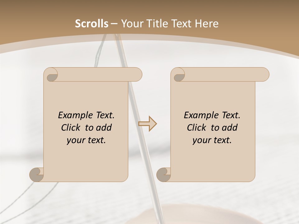 Fashion Boutonniere Sewing PowerPoint Template