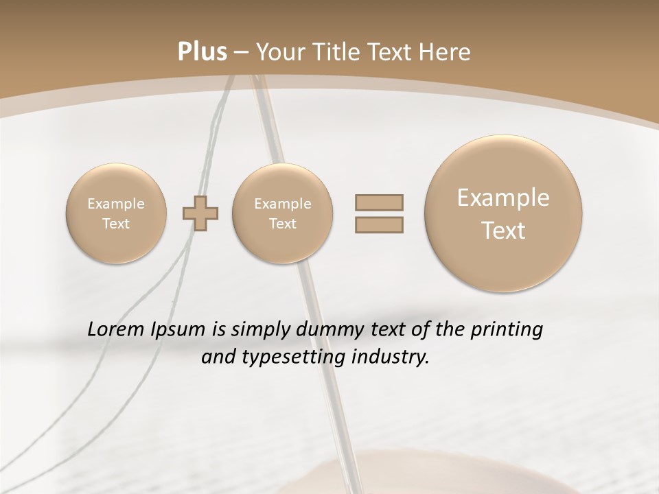 Fashion Boutonniere Sewing PowerPoint Template