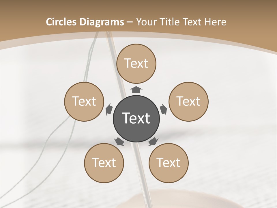 Fashion Boutonniere Sewing PowerPoint Template