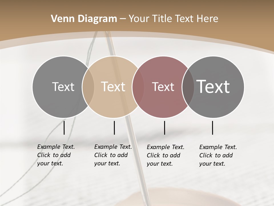 Fashion Boutonniere Sewing PowerPoint Template