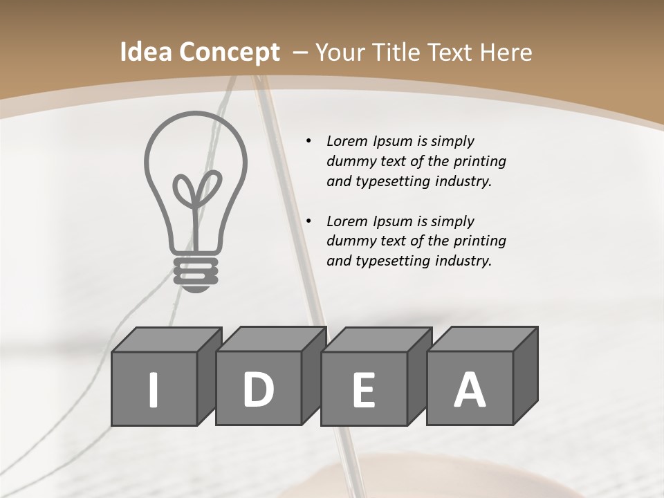 Fashion Boutonniere Sewing PowerPoint Template