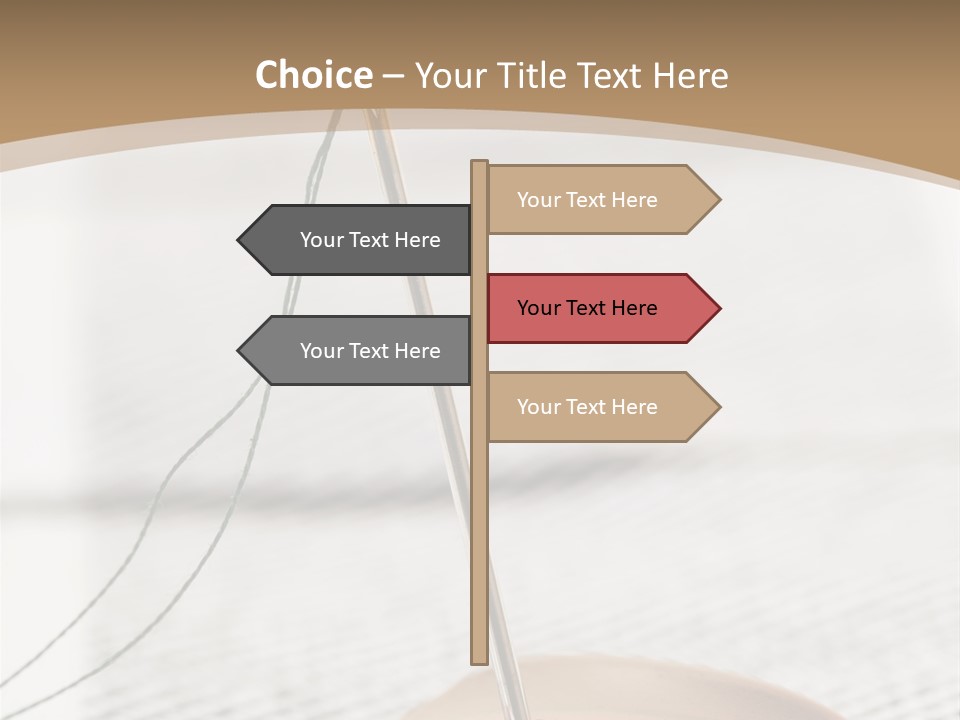 Fashion Boutonniere Sewing PowerPoint Template