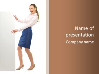 Presenting Caucasian Successful PowerPoint Template