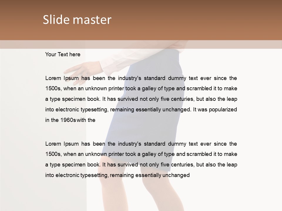 Presenting Caucasian Successful PowerPoint Template