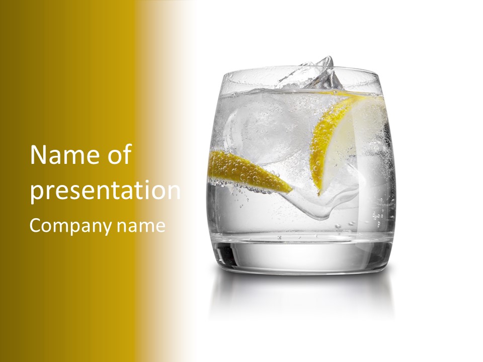 Cocktail Fresh Water PowerPoint Template
