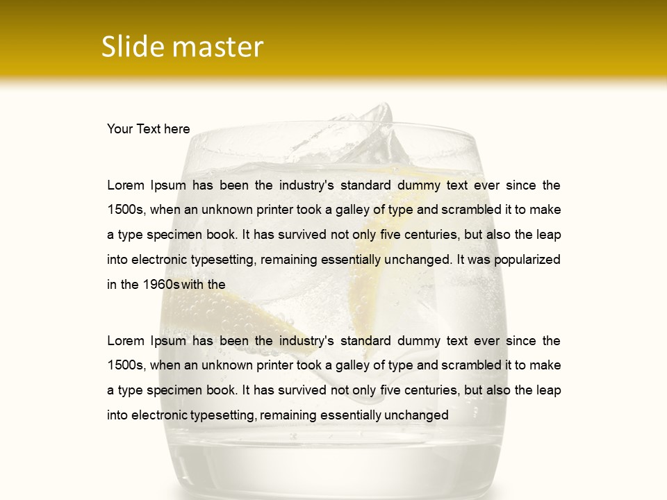 Cocktail Fresh Water PowerPoint Template