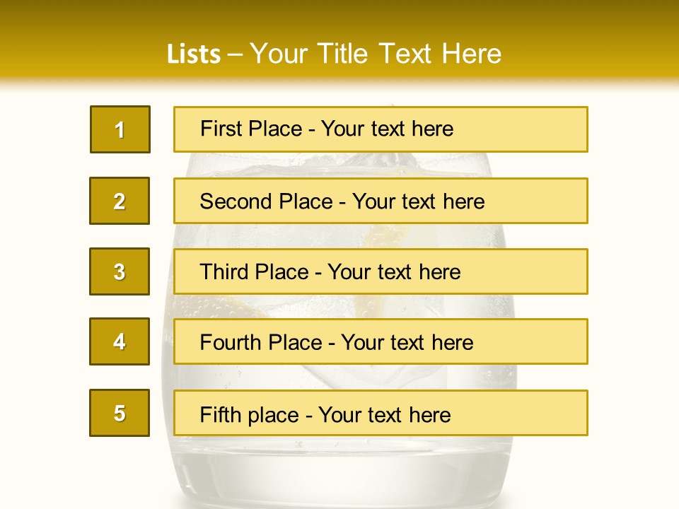 Cocktail Fresh Water PowerPoint Template