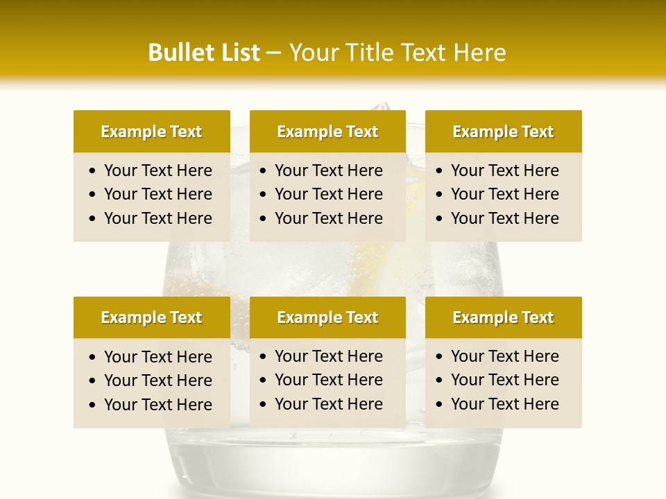 Cocktail Fresh Water PowerPoint Template