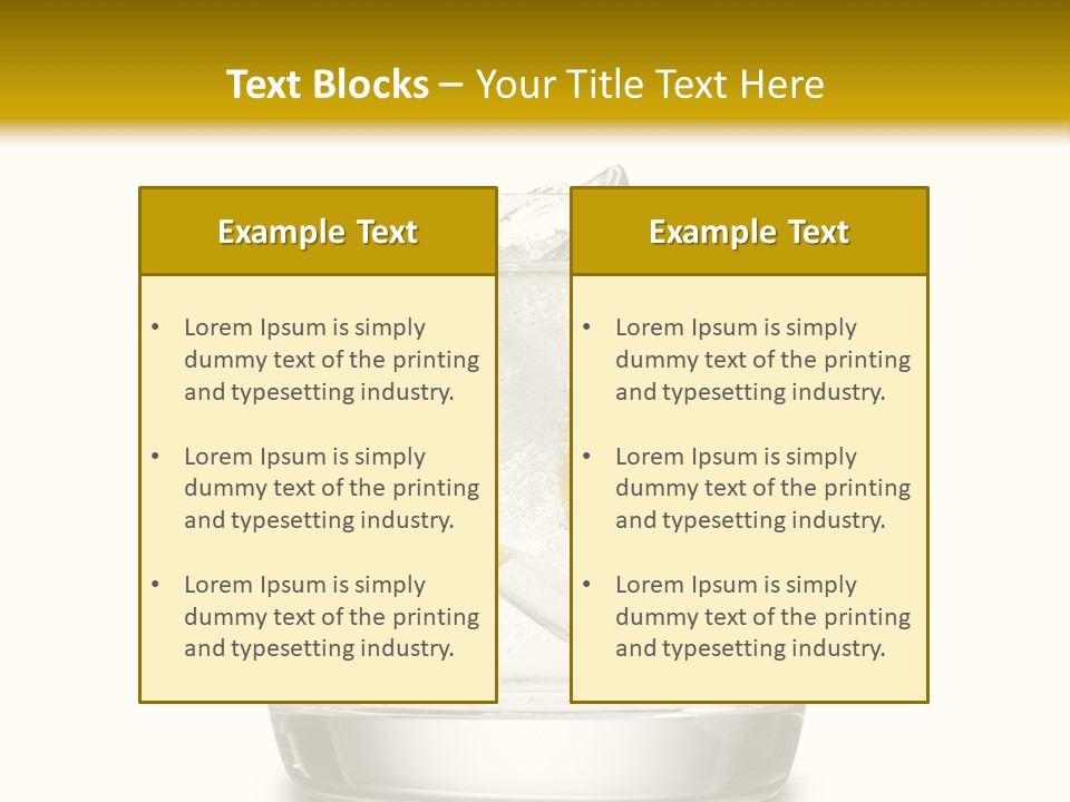 Cocktail Fresh Water PowerPoint Template