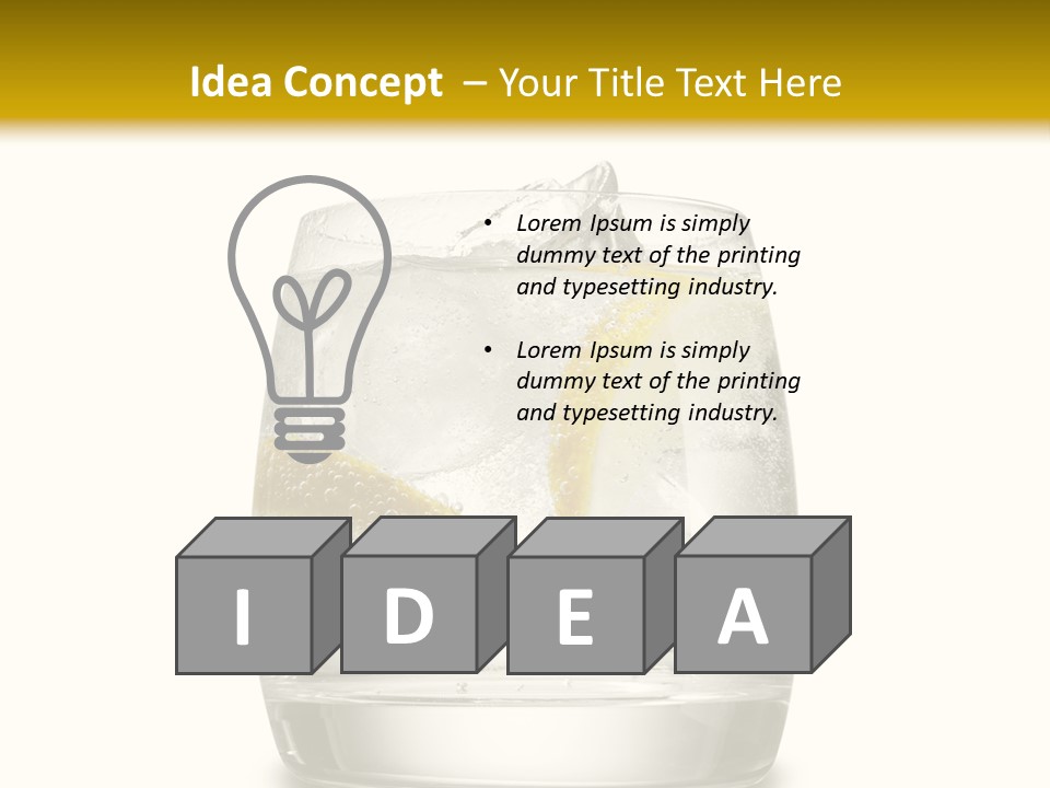 Cocktail Fresh Water PowerPoint Template