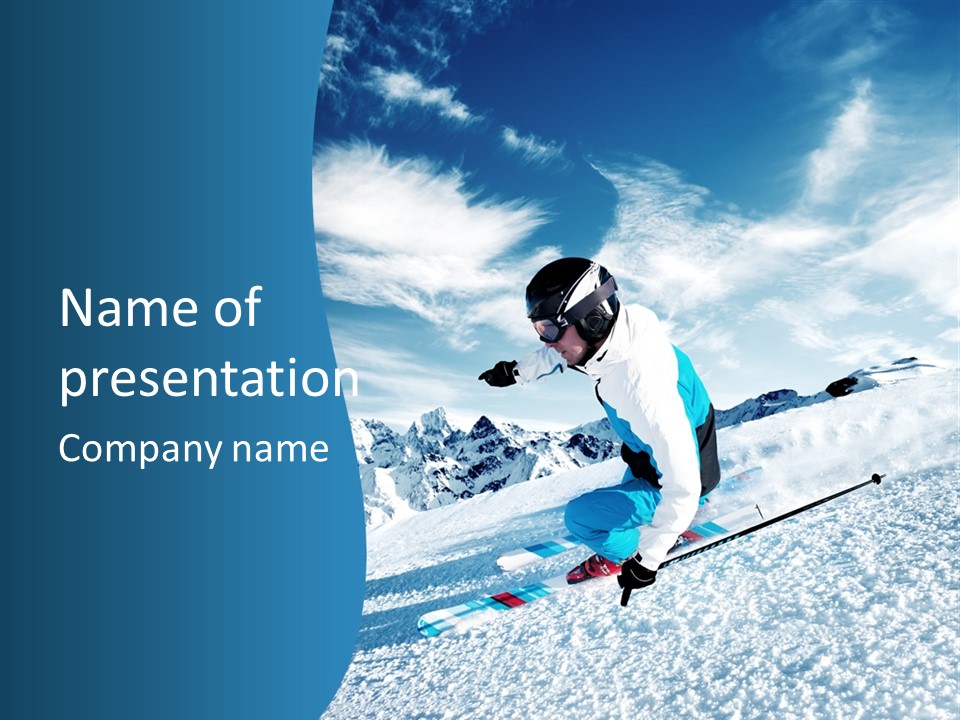 Male Winter Active PowerPoint Template
