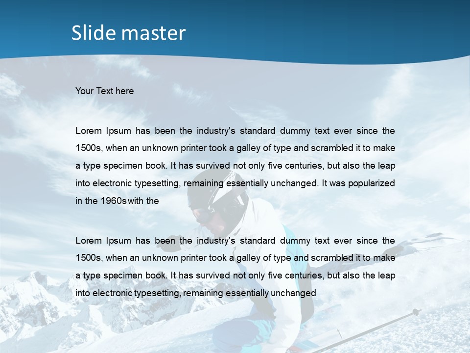 Male Winter Active PowerPoint Template