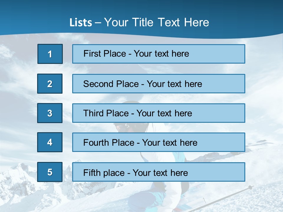 Male Winter Active PowerPoint Template