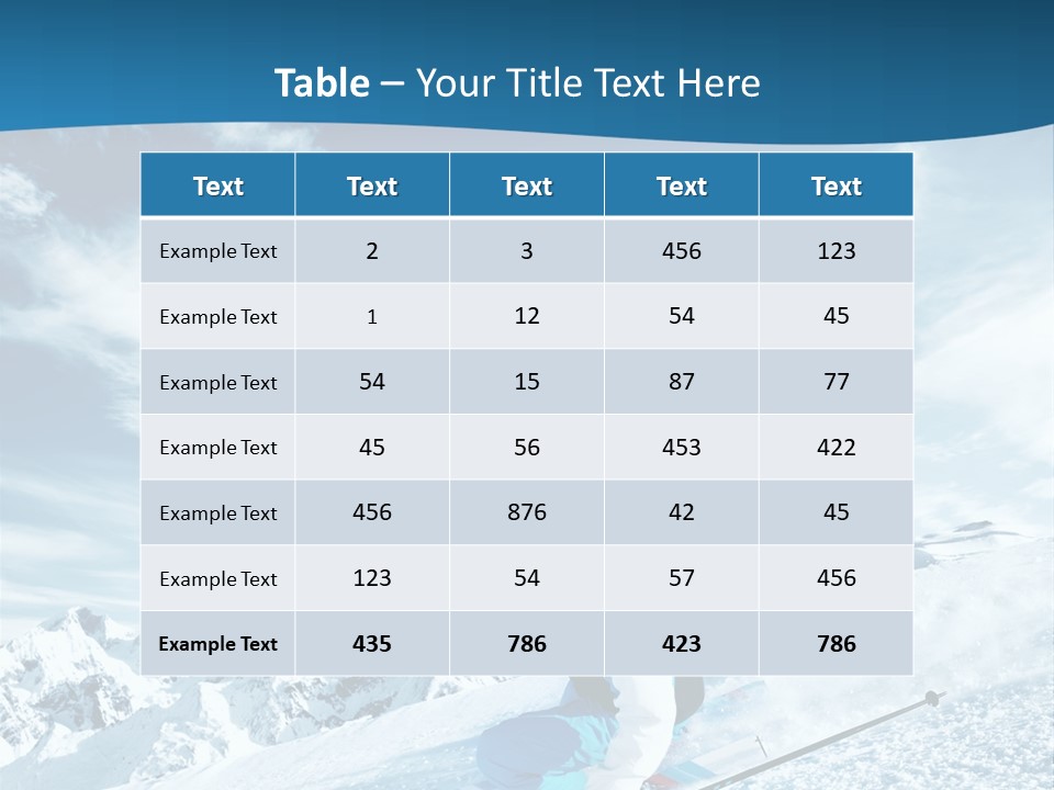 Male Winter Active PowerPoint Template