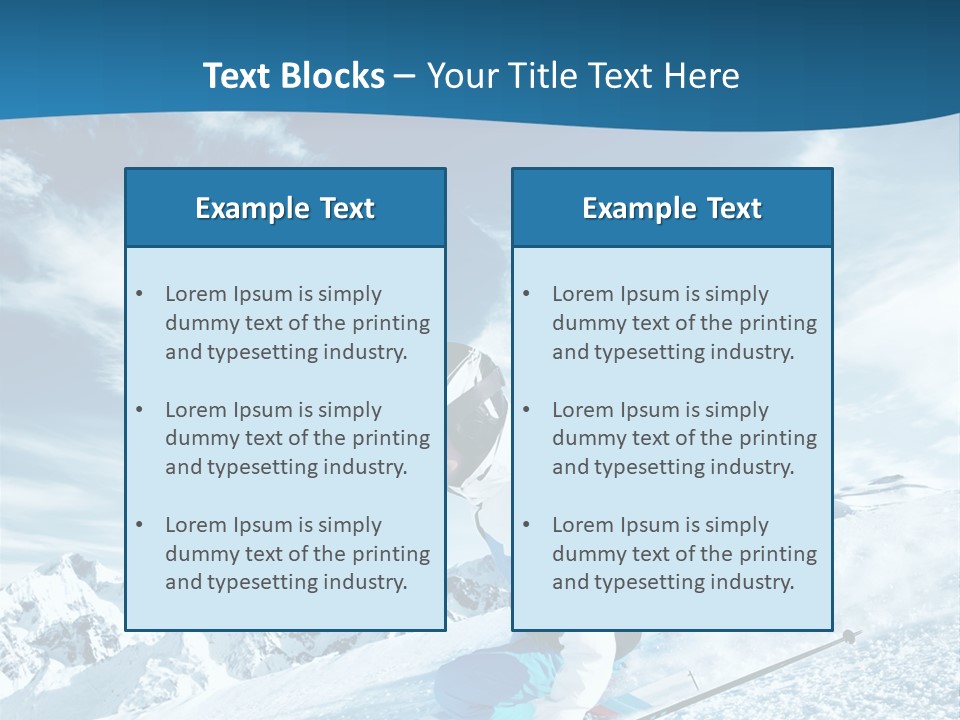 Male Winter Active PowerPoint Template