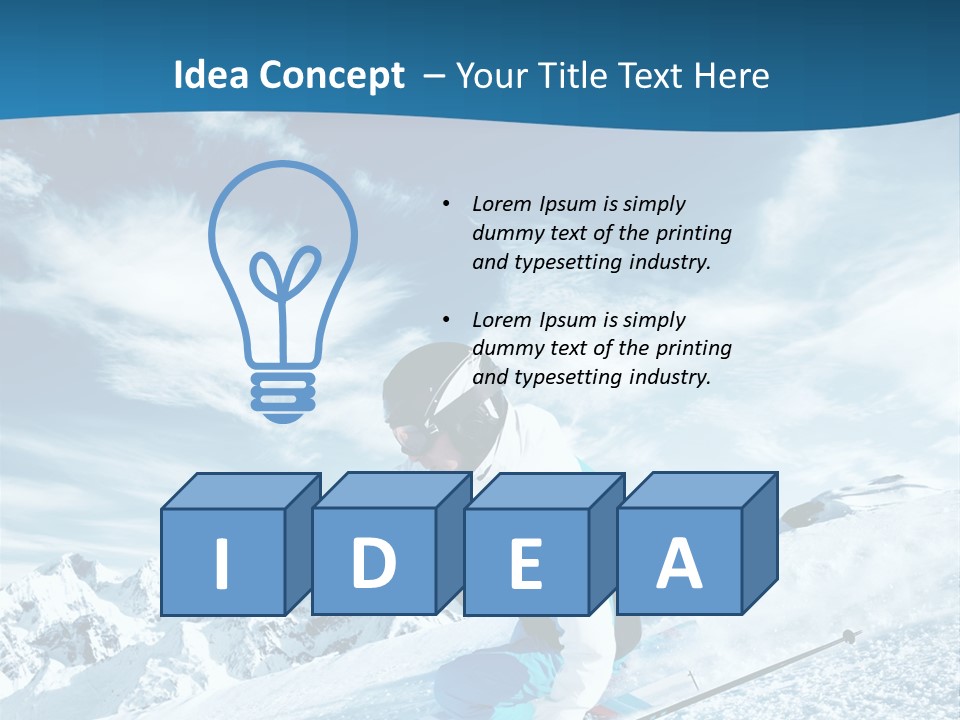 Male Winter Active PowerPoint Template