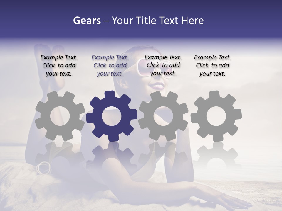 Teen Young Sun PowerPoint Template