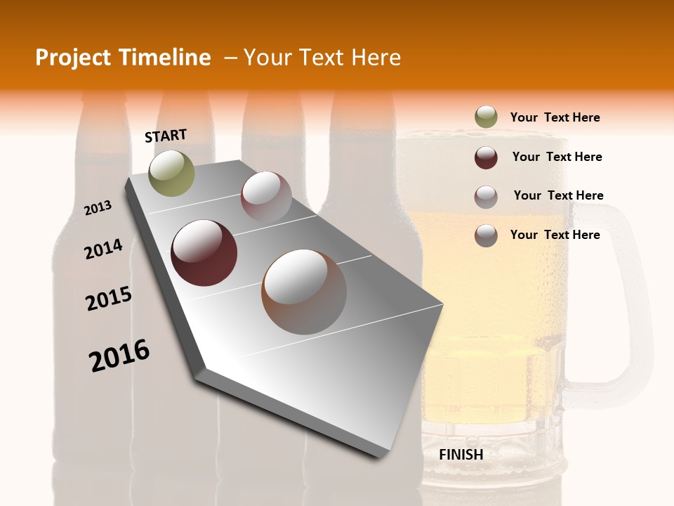 Cold Beer Beer Mug PowerPoint Template