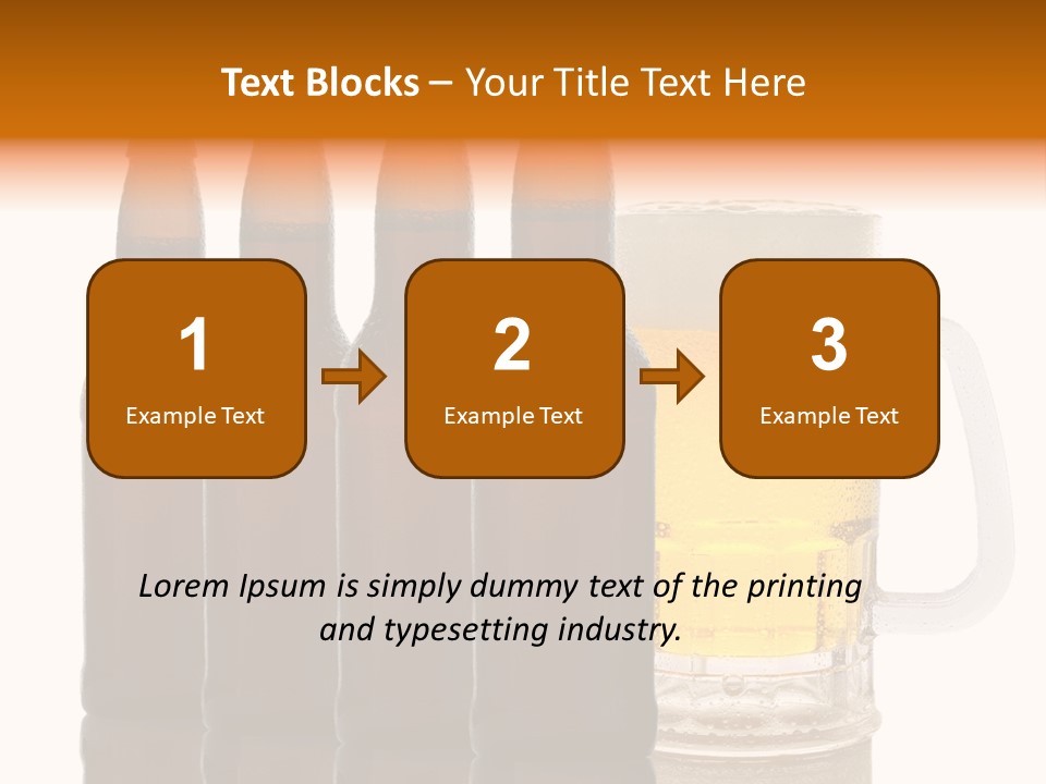 Cold Beer Beer Mug PowerPoint Template
