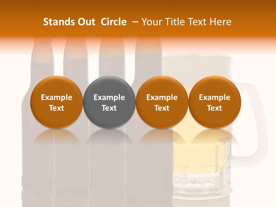 Cold Beer Beer Mug PowerPoint Template