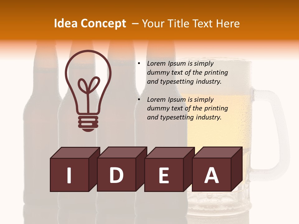Cold Beer Beer Mug PowerPoint Template