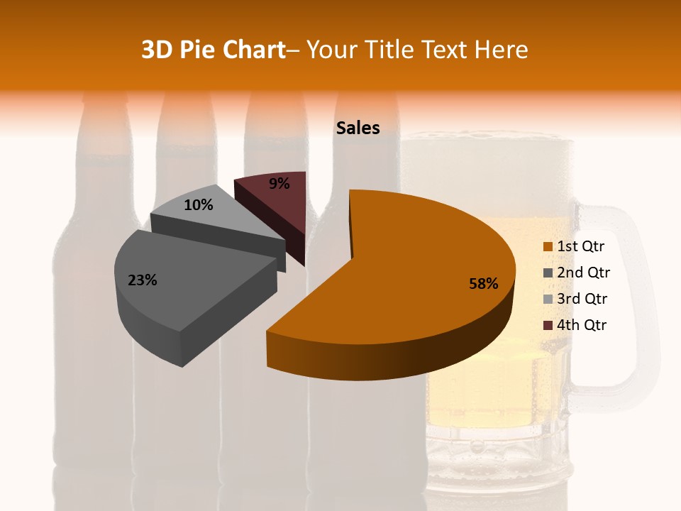 Cold Beer Beer Mug PowerPoint Template