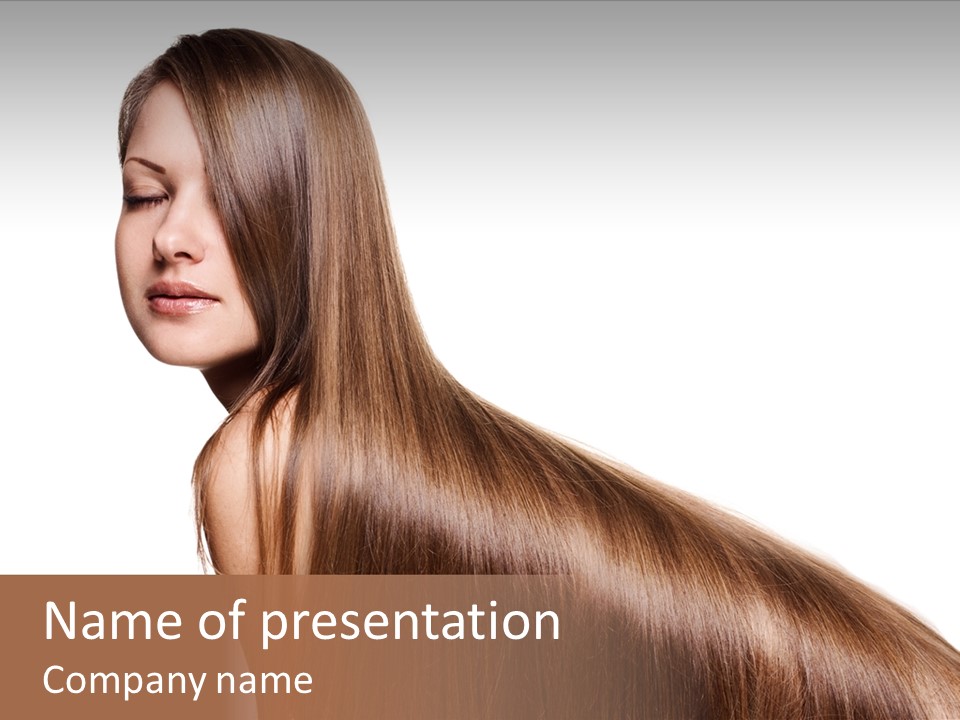 Hairstyle Healthy Hair PowerPoint Template