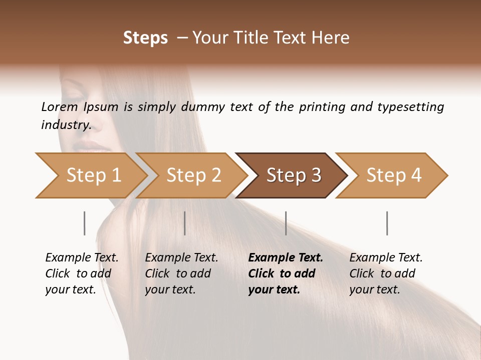 Hairstyle Healthy Hair PowerPoint Template