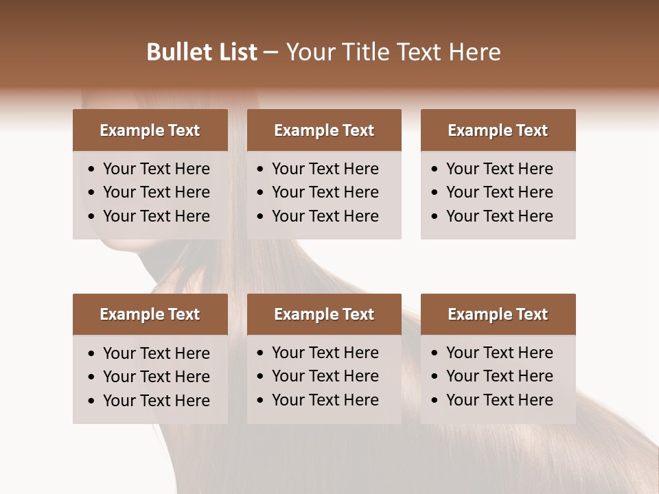 Hairstyle Healthy Hair PowerPoint Template
