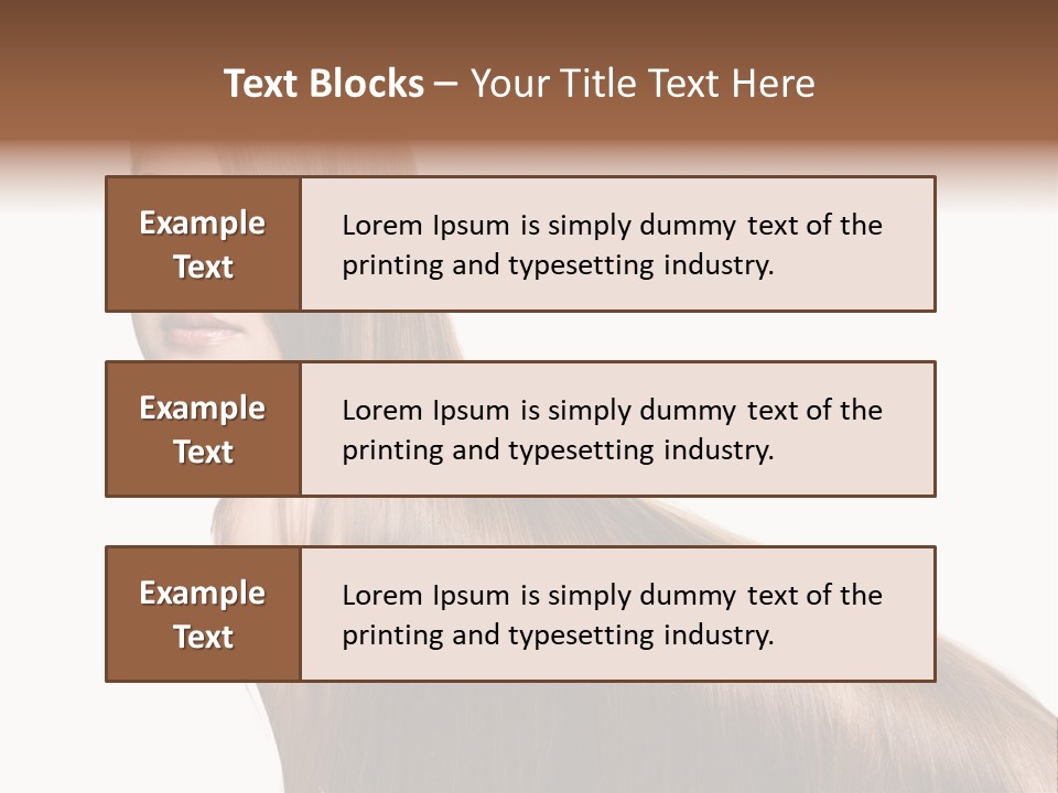 Hairstyle Healthy Hair PowerPoint Template
