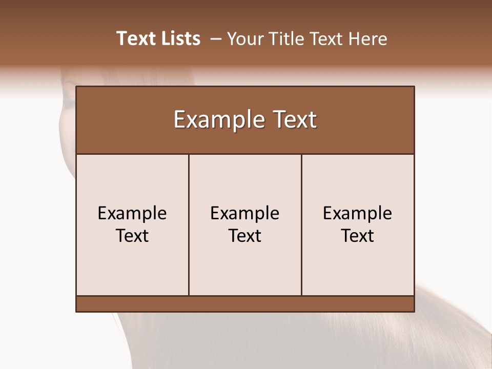 Hairstyle Healthy Hair PowerPoint Template