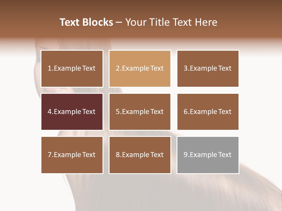 Hairstyle Healthy Hair PowerPoint Template