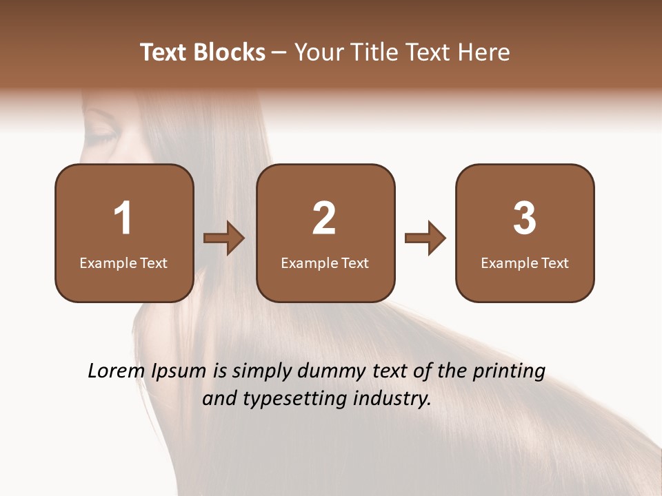 Hairstyle Healthy Hair PowerPoint Template