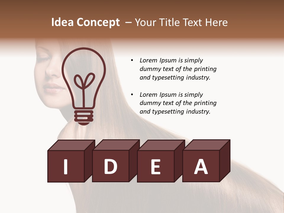 Hairstyle Healthy Hair PowerPoint Template