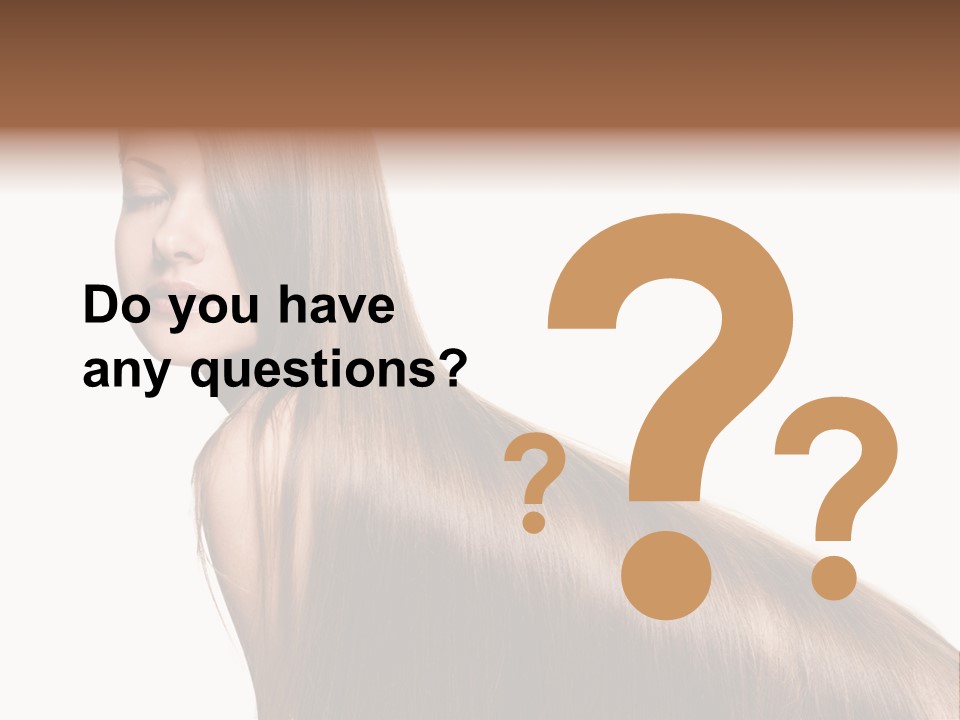 Hairstyle Healthy Hair PowerPoint Template