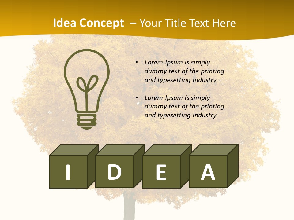 October Plant Woods PowerPoint Template