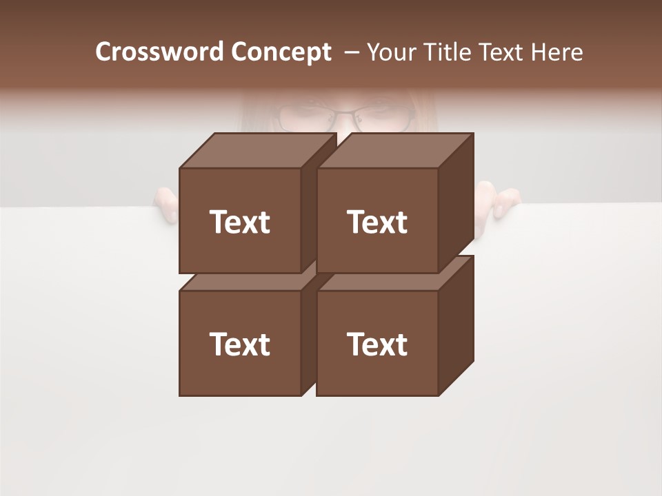 Work White Girl PowerPoint Template